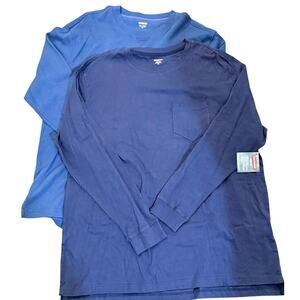 2 Pack Craftsman Long Sleeve Shirts XXL Thermal & Pocket Tee Blue NWT